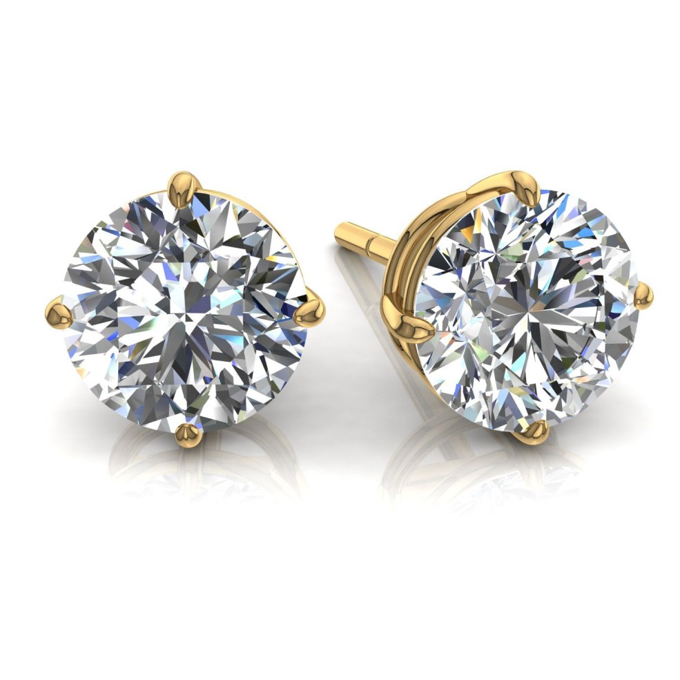Les boucles d'oreilles en perles sont bleues