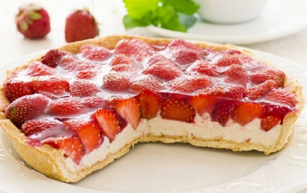 Tarte aux fraises en gelée