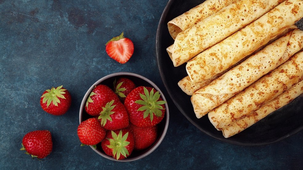 Crêpes avec un tube