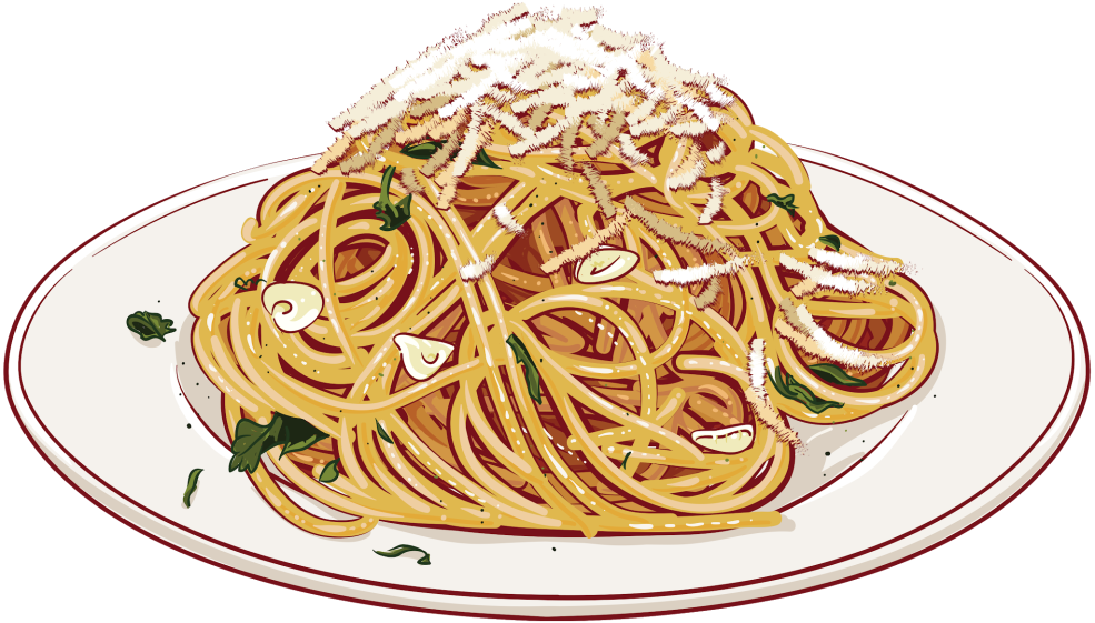 Assiette avec vecteur de pâte