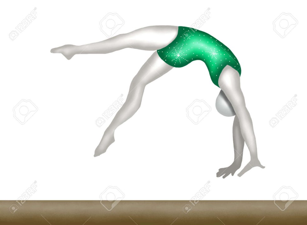 Petite gymnaste sur la ficelle