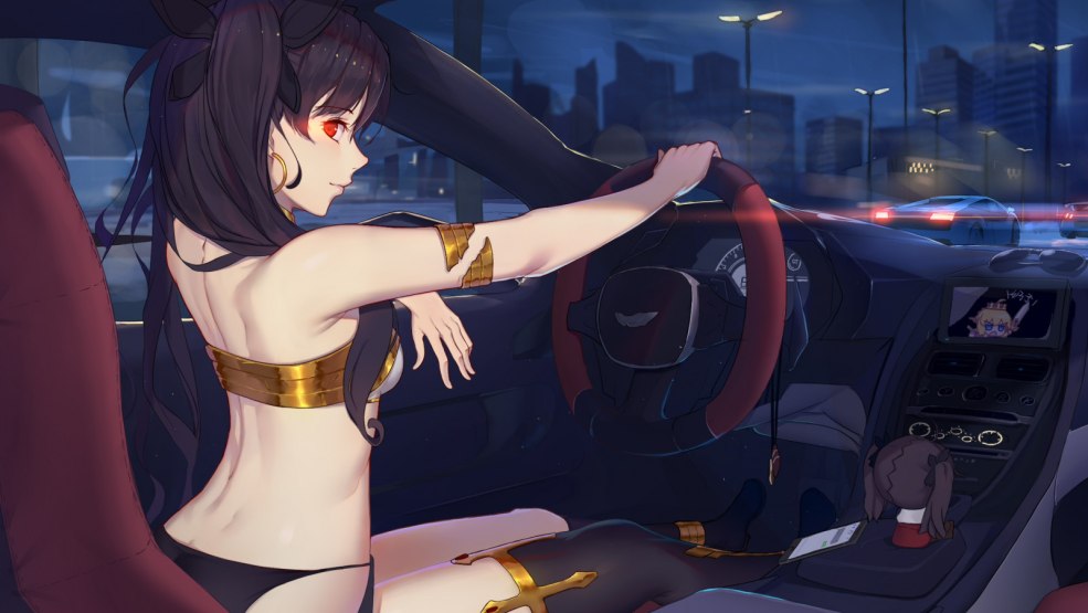 Fate Grand Order Ishtar dans la voiture