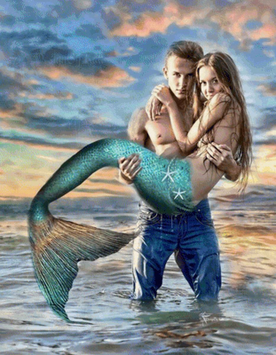 Fille avec une queue de poisson