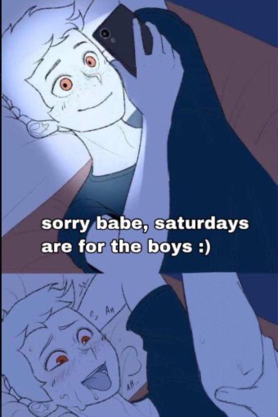 Couple texting au lit meme