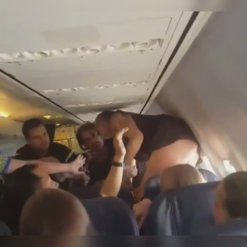 Brawl à bord de l'avion