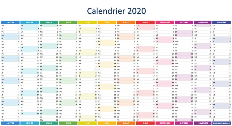 Calendrier 2021