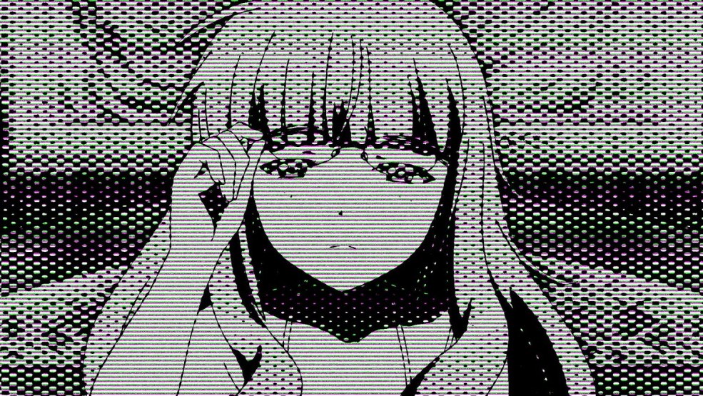 Anime esthétique noire blanche