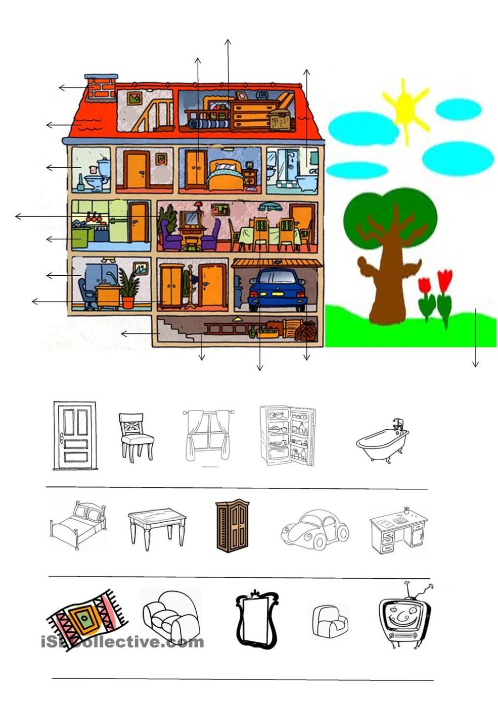 La Maison des locaux à la maison en dessin français